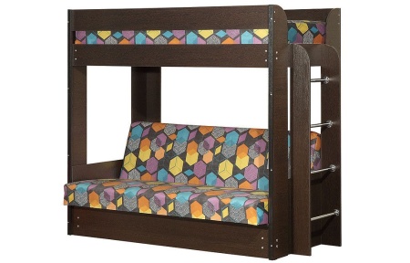 Диван-Кровать Двухъярусная Станислав с Матрасом/Разные Цвета Ш-2090 х  Г-860- х 1730 мм