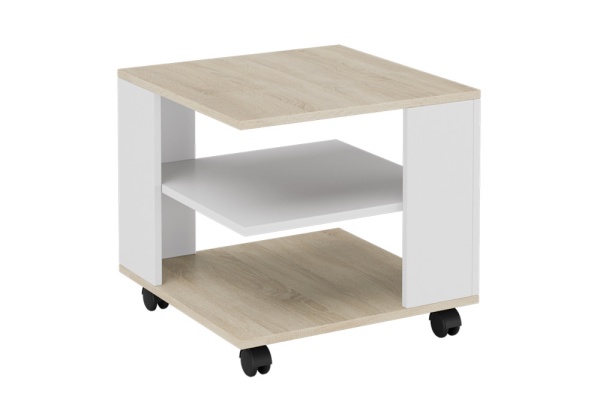 Журнальный стол Diamond тип 7 дуб сонома / белый