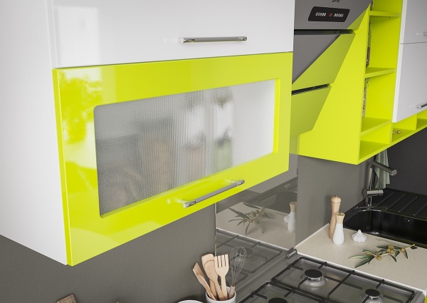 Кухонный Гарнитур Софья 2000 мм Дуб Сонома/Белый + Лайм