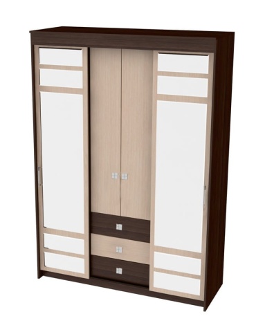 Шкаф-Купе Комби Венге/Дуб (Ш-1600 х Г-600 х В-2270 мм)