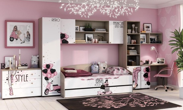 Шкаф-Пенал Одностворчатый с Открытыми Полками Мийа-3 ШК-005/Разные Цвета (Ш-487 х В-2078 х Г-509 мм)