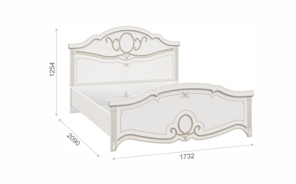 Спальный Гарнитур Барбара Белый/Патина Золото