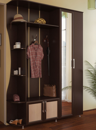 Прихожая Ксения-1 МДФ/Разные Цвета (1,55*2,15*0,4)